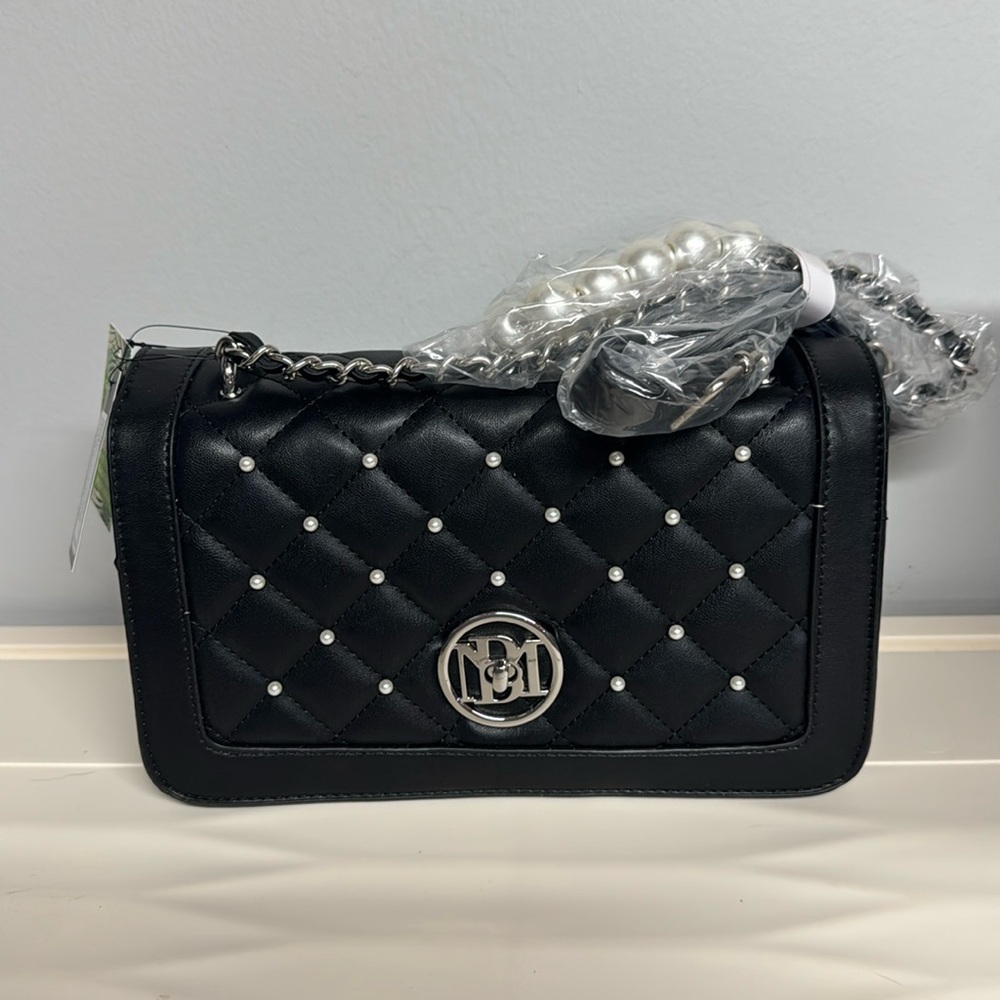 Badgley black pearl crossbody bag